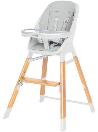 Стульчик для кормления 4 в 1 Espiro Sense 27 white gray